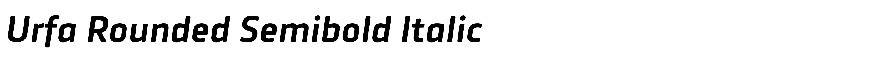Urfa Rounded Semibold Italic